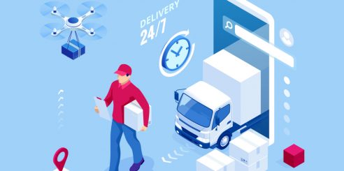 Isometric,Online,Express,,Free,,Fast,Delivery,,Shipping,Concept.,Checking,Delivery